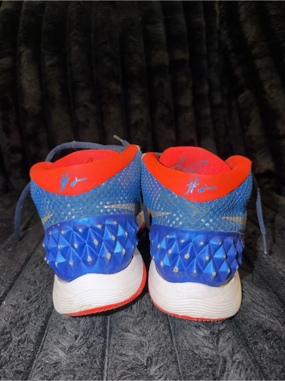 Nike Kyrie Men’s Basketball Shoes - Blue with Red Accents
